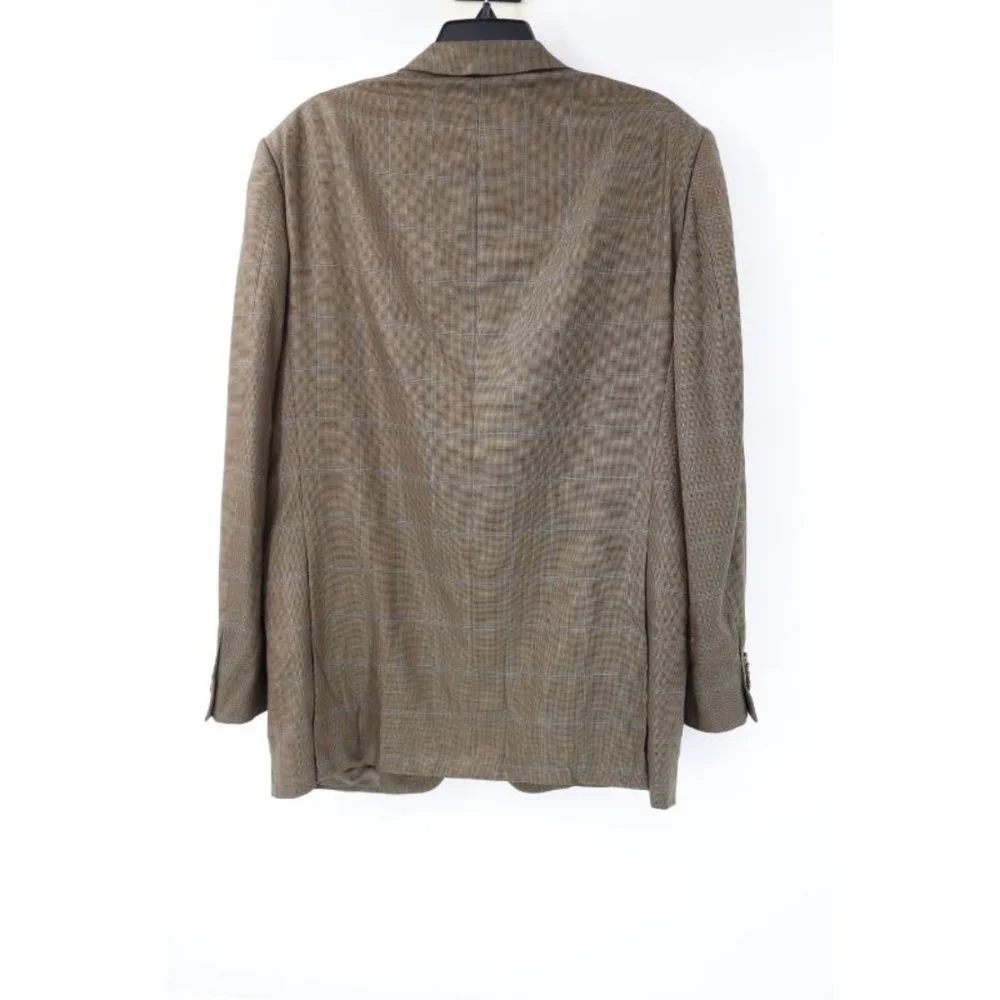 Ermenegildo zegna sport coat men's 40R Trofeo Silk wool Fit rom windowpane plaid